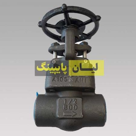  شیر فلكه کشویی گیت ولو فولادی فورج کلاس 800 کربن استیل دنده