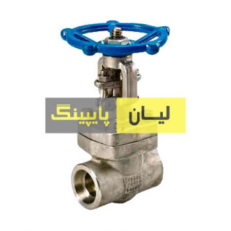 شیر فلکه کشویی استنلس استیل 316 ساکت ولد کلاس 800 اروپایی