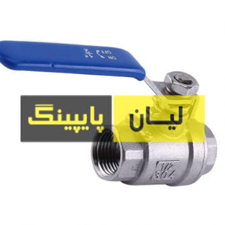 شیر گازی استنلس استیل 1000 وگ رزوه ای دو تیکه استنلس استیل 316 اروپایی