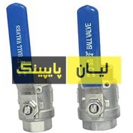 شیر گازی استنلس استیل 1000 وگ رزوه ای دو تیکه استنلس استیل 316 اروپایی