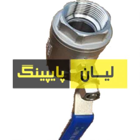 شیر گازی استنلس استیل 1000 وگ رزوه ای دو تیکه استنلس استیل 304 اروپایی