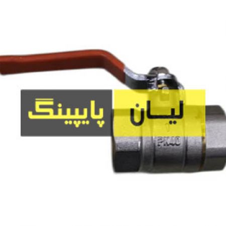 شیر گازی فولادی 1000 وگ رزوه ای دو تیکه فولادی