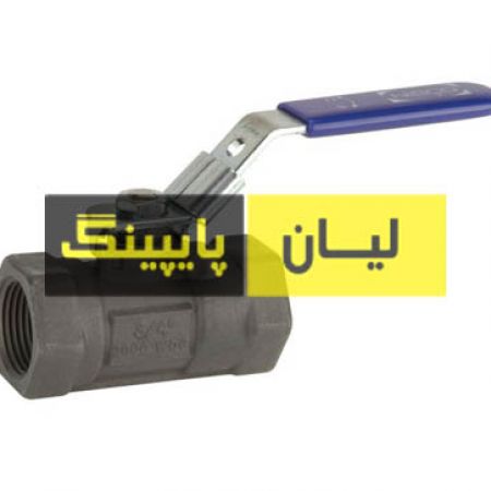 شیر گازی فولادی 1000 وگ رزوه ای دو تیکه فولادی